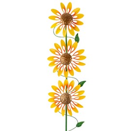Stargarden Wind Spinners Outdoor, Sunflower Wind Spinner, Kinetic Metal Pinwheels Decorative Windmills for Yard, Lawn, Garden Decor
