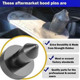 924-5410 Hood Pin Poly Kit fit for 2003-2010 Kenworth T2000 T600A T600 T800 W900 T400 T440 T450 T470 T660 Replace 924 5410, 2pcs