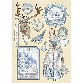 STAMPERIA INTL Stamperia Wooden Shape-Magic Winter, Mutli Coloured, A5