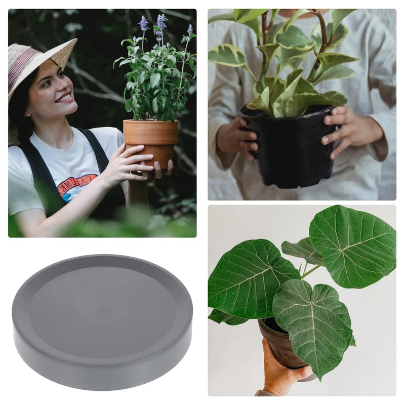 Plant with Easy Moving Caster Invisible Wheels, 9 Inch Round