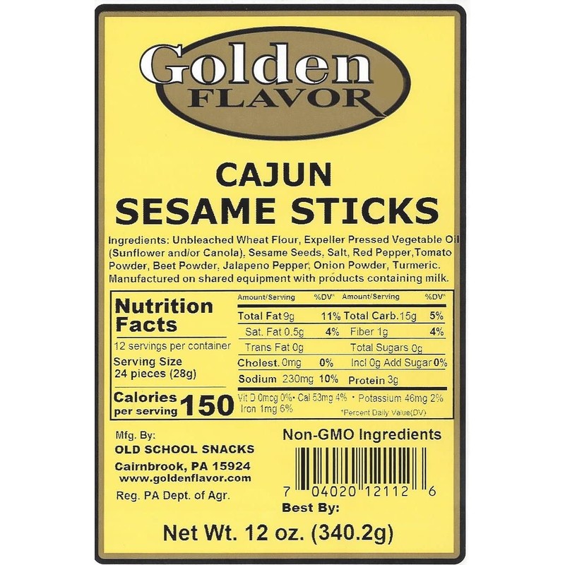 Golden Flavor Sesame Sticks - Cajun - 3 pounds total