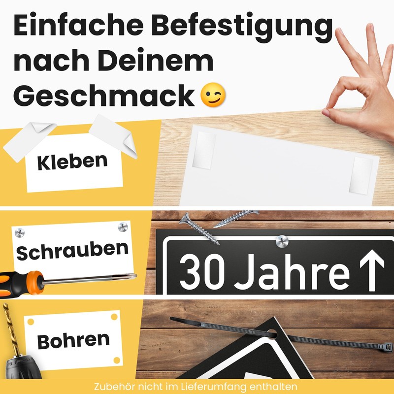 DankeDir! 30 Years (29 Years Over) Black Place Sign -