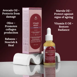 Nature Spell Vitamin Boost Face Oil 30ml – Infused with Marula Oil and Evening Primrose – Restores Radiance & Vitality to Dull Skin – Skincare Facial Oil - Suitable for All Skin Types