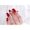 24pcs Jewelry Inlay Artificial Diamond Shining Elegant Medium Length Nail