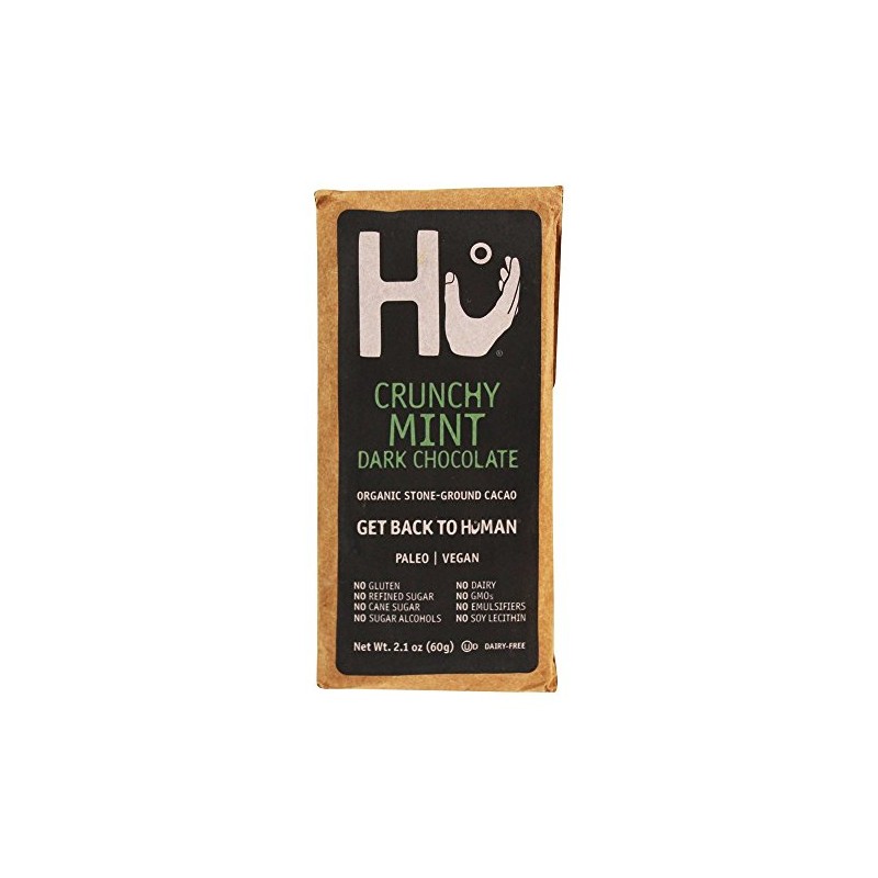 Hu Kitchen, Bar Chocolate Crunchy Mint, 2.1 Ounce