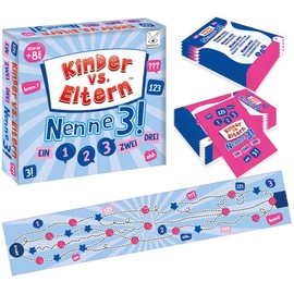KANGUR Board Games Family Games Cards Game Quiz Children Game of Knowledge Party Game Questions from a Wide Range of Themes Children vs Parents Name 3 108 Cards Age 8+