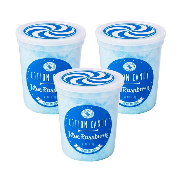 Blue Raspberry Cotton Candy 3 pack – Unique Idea for Holidays, Birthdays, Gag Gifts, Party Favors
