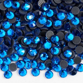 8000PCS Hotfix Rhinestones Bulk, Blue Rhinestones for Crafts Clothes, Hotfix Crystals DIY Decoration, Capri Blue, SS6, 1.9-2.1mm
