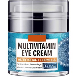 Eye Cream for Women, Multivitamin Eye Cream Under Eye Cream for Dark Circles Anti Aging and Wrinkle Deeply Moisturizing Reduces Bags Puffiness Face Tightening Eye Lift 1.7oz