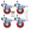 Heavy Duty Stem Caster Wheels M10-1.5X25mm Dual Locking No Noise