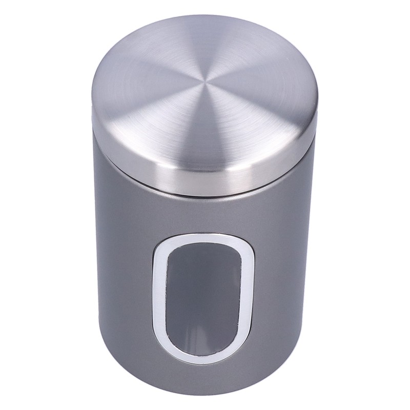 3Pcs Storage Jar Stainless Steel Food Tea Nut Container with