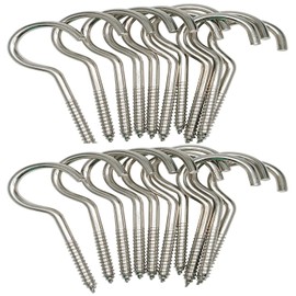 Axe Sickle 3 Inch Heavy Duty Large Screw Hook Ceiling Hook Cup Hook Silver 20 Pcs