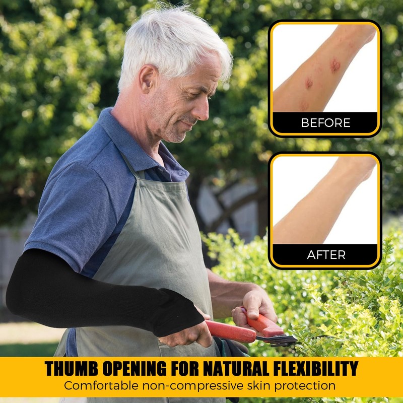 Janmercy 4 Pairs Protective Arm Sleeve for Thin Skin Elderly