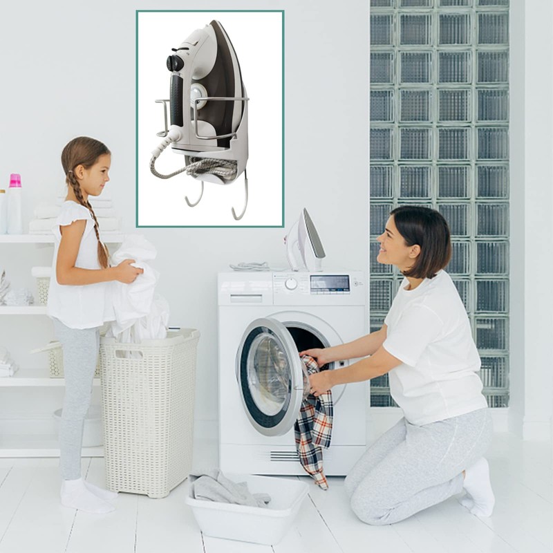 Wall Mount Iron Board Hanger and Ironing Board Storage Organizer