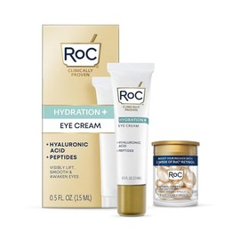 RoC 퍼프니스 앤 다크서클을 위한 RoC 멀티 코렉시온 히알루론산 안티에이징 언더 아이크림 (.5 OZ) + 레티놀 RoC Multi Correxion Hyaluronic Acid Anti-Aging Under Eye Cream for Puffiness and Dark Circles (.5 OZ) + Retinol