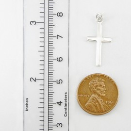 Amazin'ly Gracious Small Basic Cross Pendant in SOLID '925' Sterling Silver - Add Your Own CHAIN!