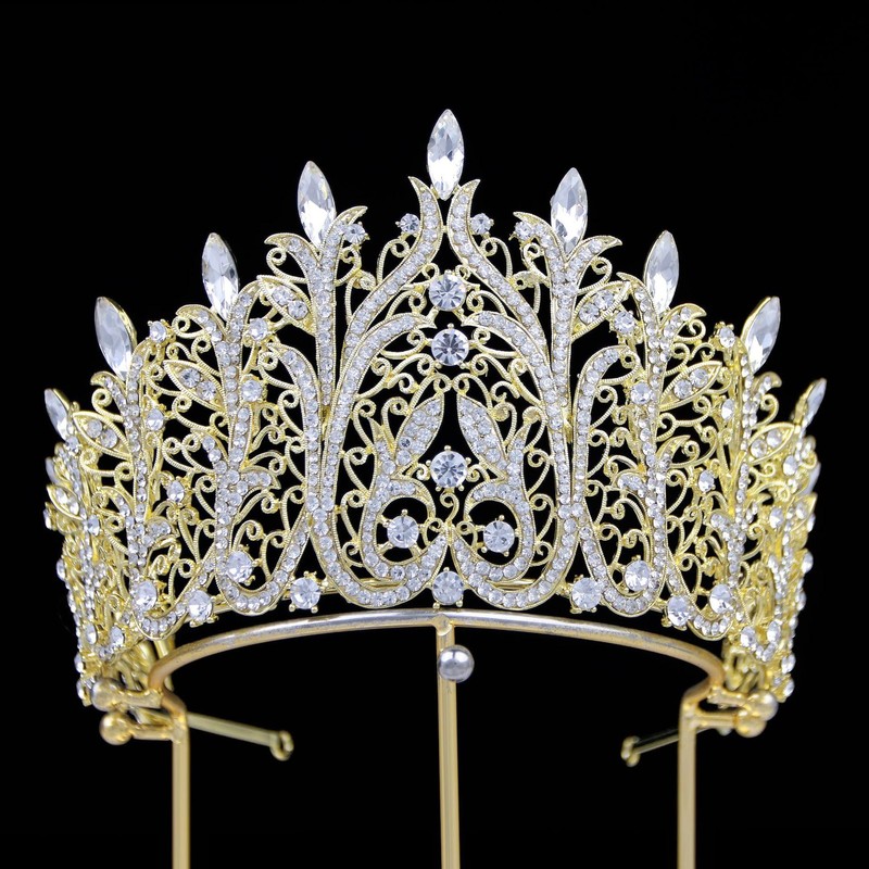 QXMYOO - Tiaras extra grandes para mujer, coronas altas de