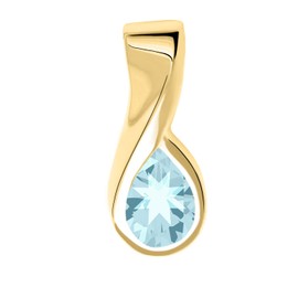 My Gold Abbey Women's Pendant 333 Gold with Topaz (Without Chain) Genuine Yellow Gold (8 Carat) Stone Pendant Gemstone Blue Topaz, Yellow Gold, blue topaz