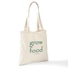 CafePress Grow Food Not Lawns Tote Bag Reusable Natural Beige