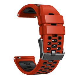 WIIKAI Replacement Watch Strap Bands,Compatible for Suunto 7/for Suunto 9/for Suunto 9 Baro/for Suunto 9 Spartan/for Suunto 9 GPS Silicone Watch Band Replacement Strap. (red black)