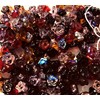 100 Czech Glass Flower Beads. Vineyard Mix. Hole is Side