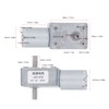 Double Shaft DC Gear Motor 25kg.cm 12mm Self Locking Reversible