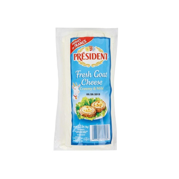 President Precious Plain Goat Cheese Log, 1 Kilogram -- 3