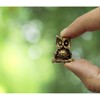 Purpledip Rare Miniature Brass Figurine Owl: Collectible Showpiece Statue With