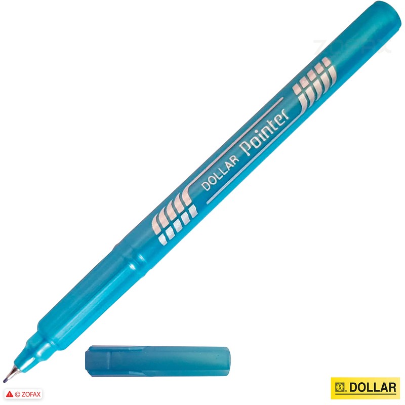 DOLLAR Fineliner Pens, TURQUOISE, 0.3mm Ultra Fine Felt Tip, Pack