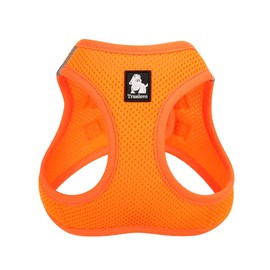 RUE Love Dog Harness,Soft Air Mesh Adjustable Reflective Dog Harness for Small Medium Breeds (Orange)