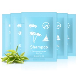 fafortune Travel Size Shampoo Bulk,Green Tea Scent,0.28 fl oz (8ml) Shampoo Mini Small,Hotel Supplies Bulk for Guests Airbnbs Homes Resorts Offices (pack of 50, green tea)