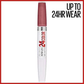 Maybelline SuperStay 24 2-Step Liquid Lipstick Makeup, Forever Chestnut, 1 kit