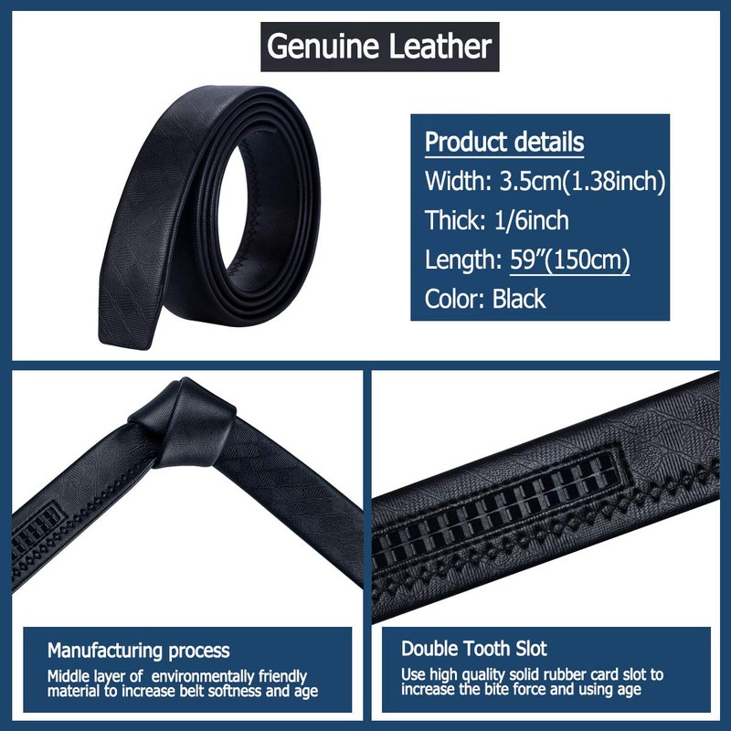Barry.Wang Black Belt for Men Dragon Designer Buckle Chinese Sliding