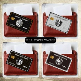 Aposwow Credit Debit Card Skin - 4 Pcs Western Cowgirl Debit Card Stickers Mexican Express Waterproof Decal Cover Set for DIY Key Transportation Credit Cards Removable Sticker