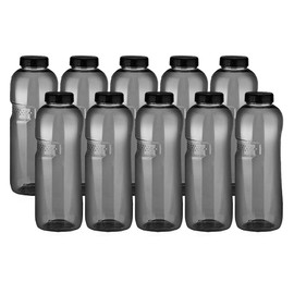 Kavodrink Tritan Water Bottle 0.75 L Black Sports Bottle BPA Free Bottle 750 ml Pack of 10