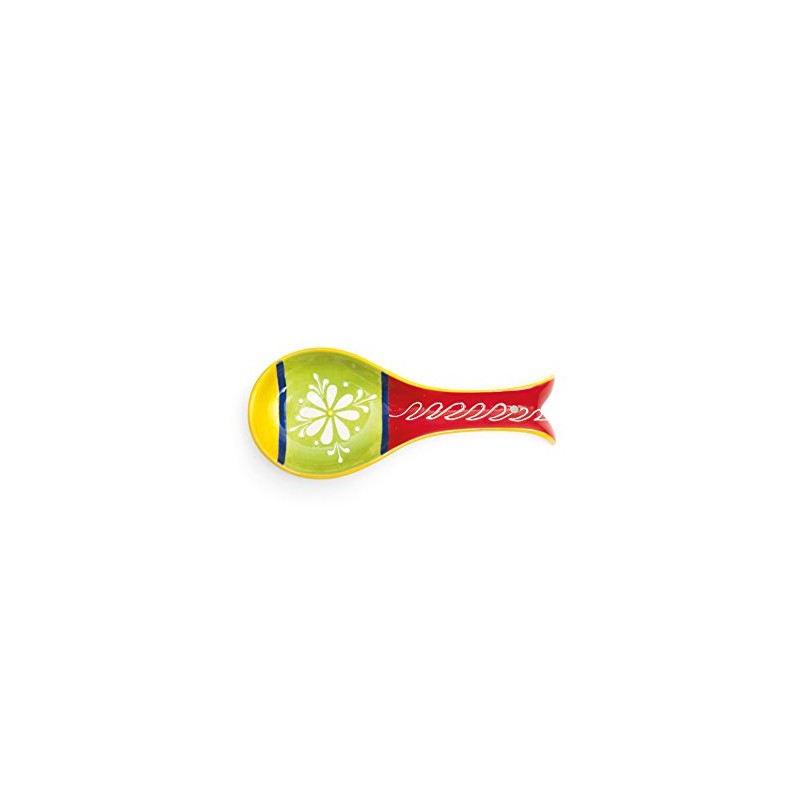Excelsa 60410 Tex-Mex Spoon Rest, Ceramic, Multi-Colour