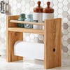 Furpinea Portable Wooden Kitchen Spice Rack with Paper Towel Holder