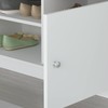ECACAD Wood Shoe Storage Bench with Cushion Seat, 2 Doors