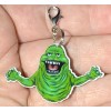Acrylic Green Ghost Slimer Ghostbusters Charm Zipper Pull & Keychain