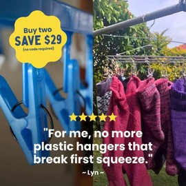 Wire Pegs Stainless Steel Sock Hanger 304S Grade with 18 Pegs