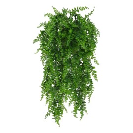 Liven&Decor Set 15 Helecho Colgante Artificial Follaje Jardín Muro Verde