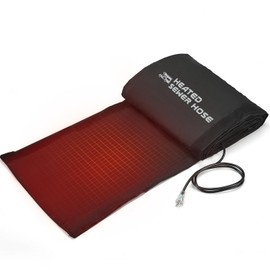 Scilulu Heated 20FT 15FT RV Heated Sewer Hose Cover Avoid Freezing at -20°F RV Heated Waste/Sewer Discharge Hose Rv Sewer Hose Storage Bag Packaging (20FT)（JUST COVER）