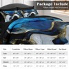 Pamnest Comforter Set Queen Size, Deep Blue Painting 7 Pcs