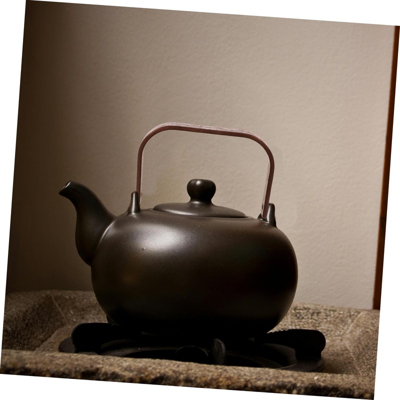 SHOWERORO 2pcs Retro Wooden Teapot Handle Replacement Ergonomic Kettle Grip