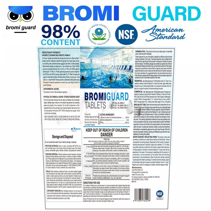 【10 lbs】 1-Inch Bromine Tabs, Chemical Sanitizer for Spas &