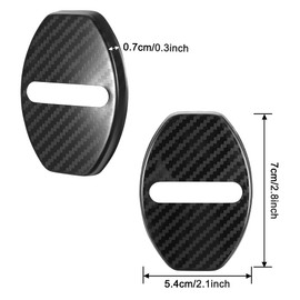 TOMALL 4pcs Car Door Lock Latches Cover Protector Compatible with Volkswagen Jetta GLI Beetle Golf Alltrack SportWagen Tiguan Passat Accessories Stainless Steel Car Door Lock Decoration (Carbon Fiber)