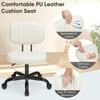 DUMOS Small Armless Home Desk Chair with Low Back Lumbar