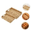 KOMBIUDA 1Set Woven Storage Baskets Decorative Straw Baskets for Organizing