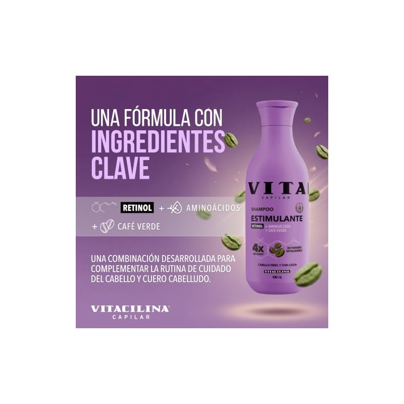 Shampoo Estimulante Retinol 400 ml