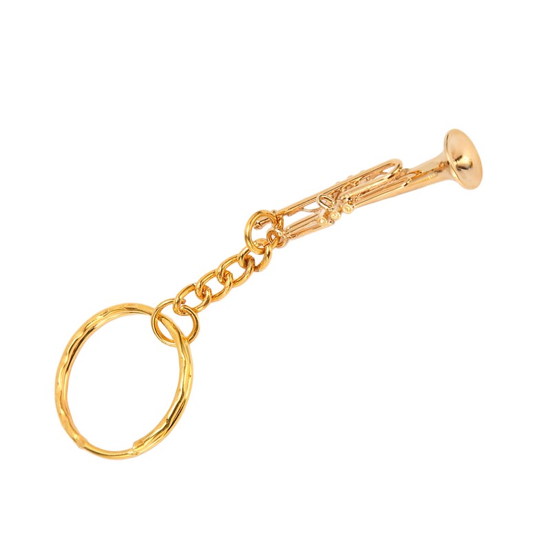 Trumpet Key Chain Pendant Metal Brass Fashionable Stylish Musical Instruments